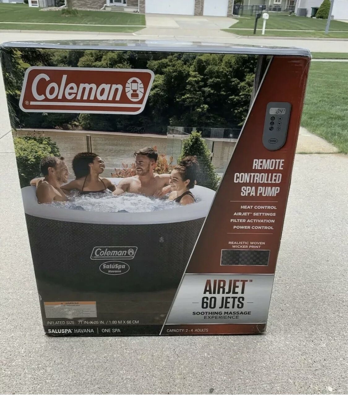 Coleman Inflatable remote control hot tub