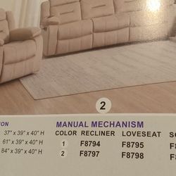 Recliner SOFA And Love Seat Only
