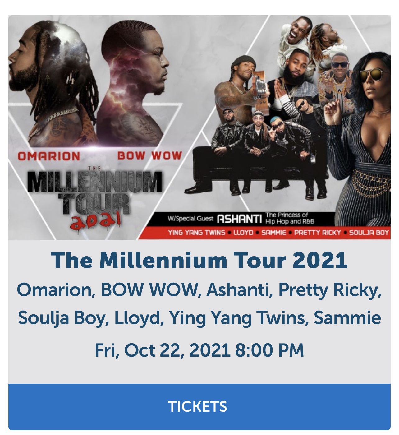 Millennium Tour Seats Friday 10/22 - WILLING TO DISCOUNT 