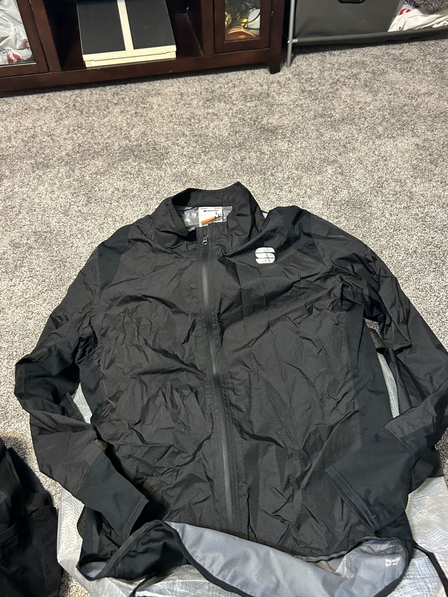 Sportful Hot Pack Men’s Norain Jacket Black Size Large NWOT