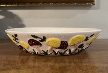Vintage Mushroom Bowl 10”