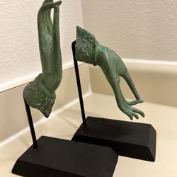 A pair of decorative bronze hands of Buddha Vitarka Mudra view my profile