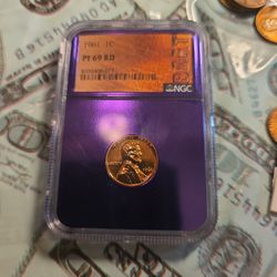 1961 Proof Lincoln Cent, If 69 Red Ngc 