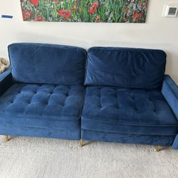 Blue Velvet Couch