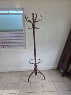 Brown old style coat hanger