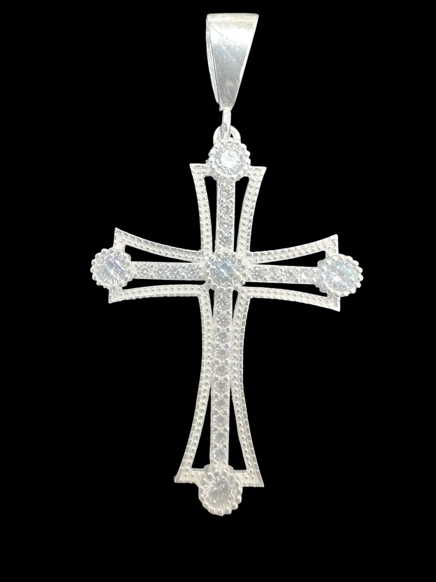 Pendiente Cruz De Plata