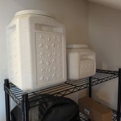Two Pet Food Containers 