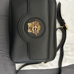 Versace Black Leather La Medusa Purse