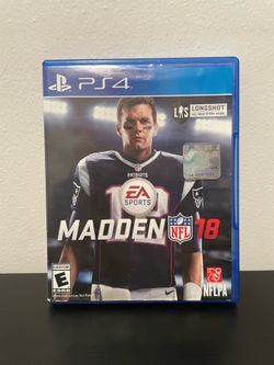 Madden NFL 18 PS4 Playstation 4 Video Game Sony Football Tom Brady