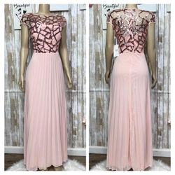 3XL) Beautiful soft pink elegant dress