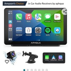 2024 Newest Wireless Portable Apple Carplay and Android Auto,Carplay Screen for Car with Mirror Link/AUX/FM,7‘’Apple Carplay Screen with Detachable Su