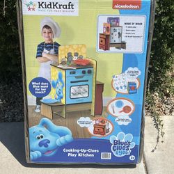 KidKraft Blue's Clues & You! Cooking-Up-Clues Wooden Play Kitchen & Handy Dandy Notebook