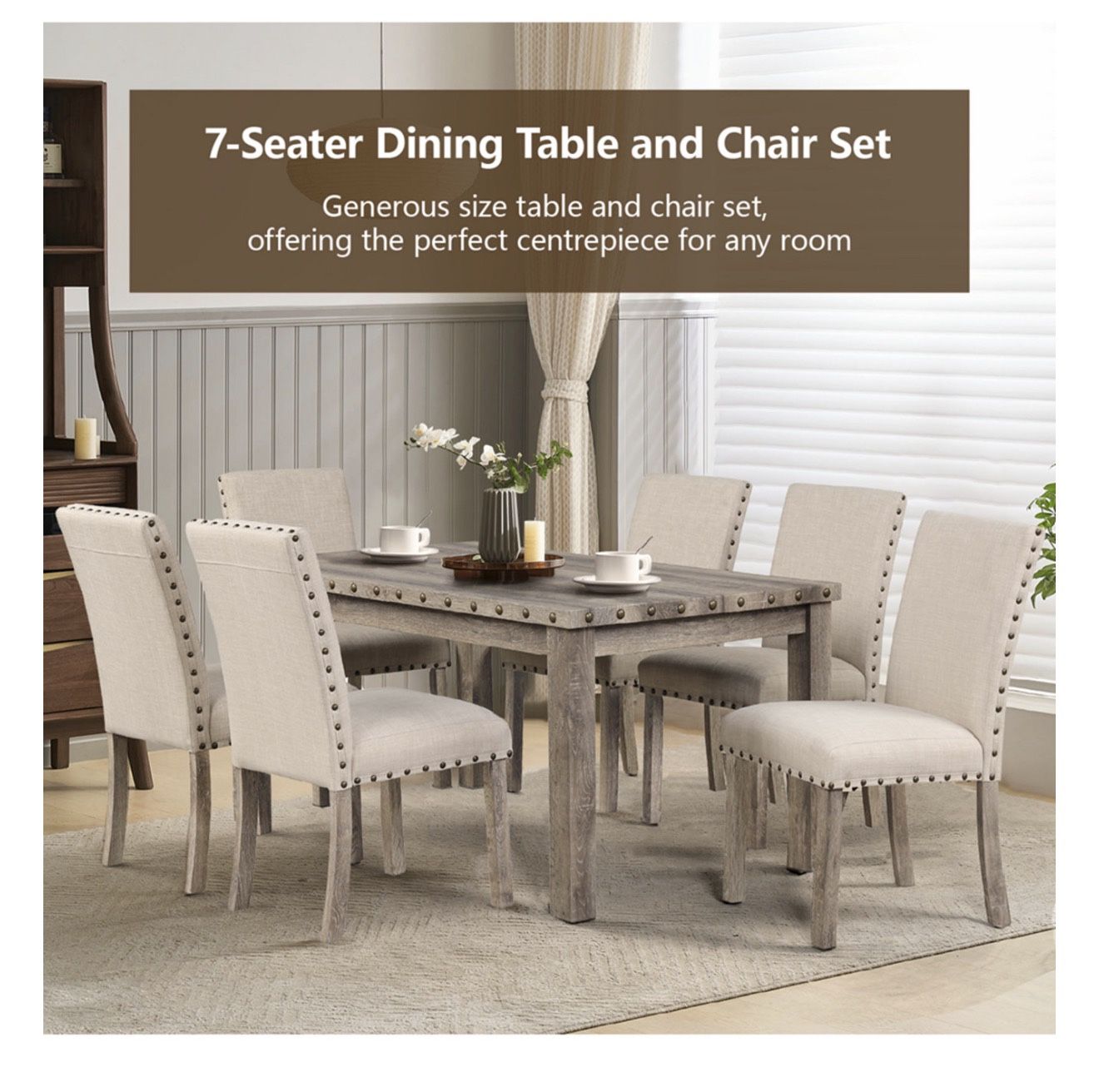 7 pc Dining table & Chair set