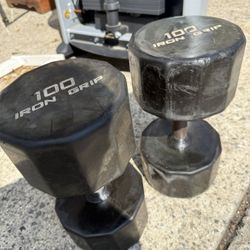 Iron Grip 100lbs Dumbbells