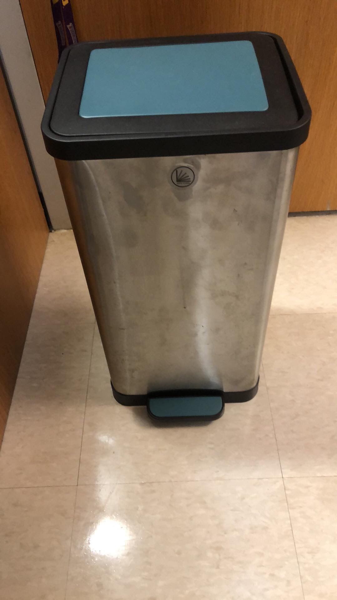 Black & Blue Trash Can