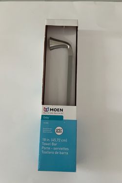 New- Moen Oxby 18-in Spot Resist Wall-mount Single Towel Bar, Brushed Niquel