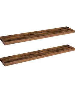 Floating Shelves for Wall, Wall Mounted Shelf Set of 2, 47.2" Hanging Shelf with Invisible Brackets, for Wall Storage in Bathroom Bedroom Kitchen Livi
