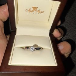 Engagement Ring Silver Diamont 