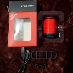 BIKE RED LED TAIL LIGHT USB RECHARGEABLE
