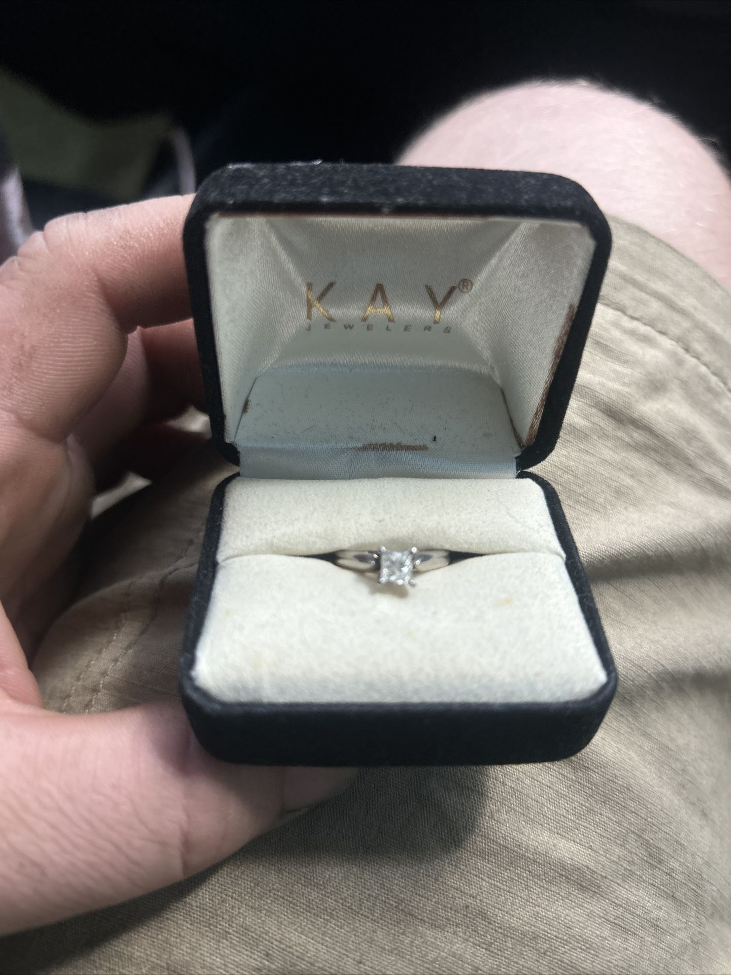 14k White Gold 1/2 Carrat Engagement Ring