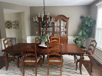 Dining table and hutch