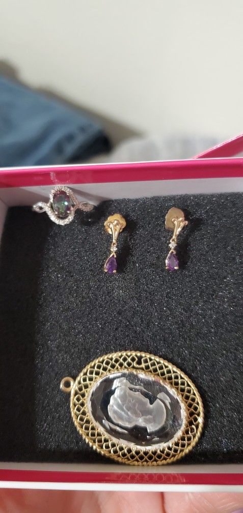 14 K Gold And Ring Is 925