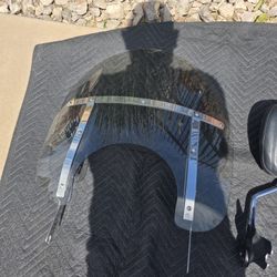 Back Rest. & Front Windshield For Harley Davidson 