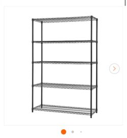 NEW IN BOX Shop TRINITY Black Anthracite 5-Tier Steel Wire Shelving Unit (48 in. W x 72 in. H x 18 in. D)