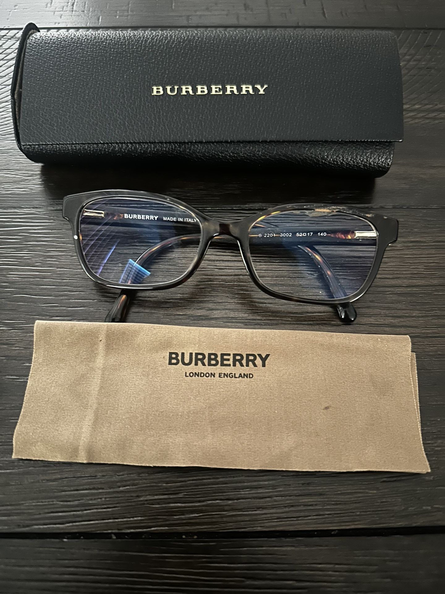 Authentic Burberry  Dark Havana Eyeglasses