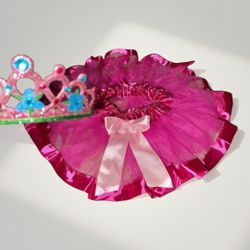 12/18months Trolls princess poppy crown & tutu handmade set for birthday party/photoshoot