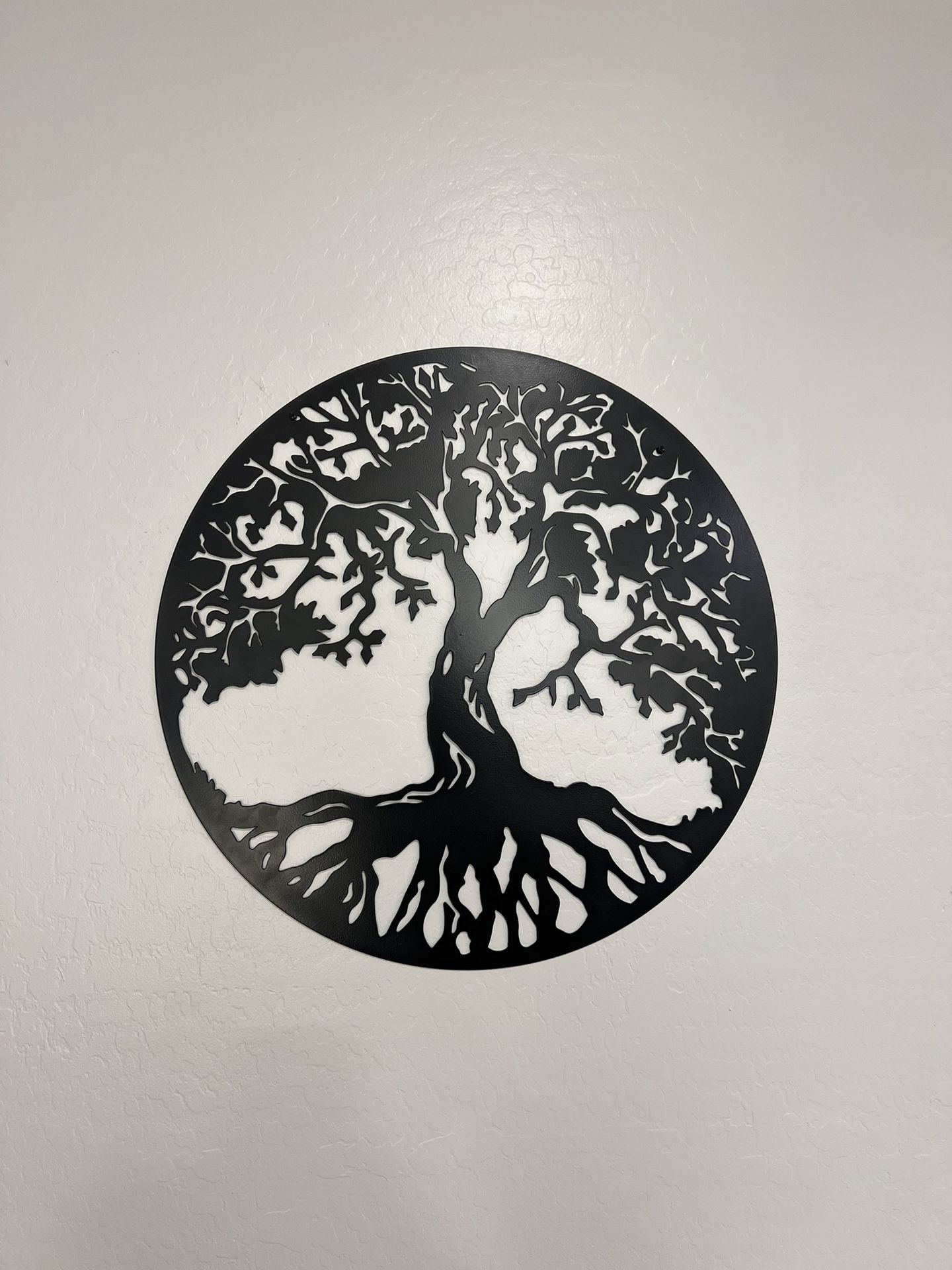 Laser Etched Stainless Steel Tree Wall Decor 