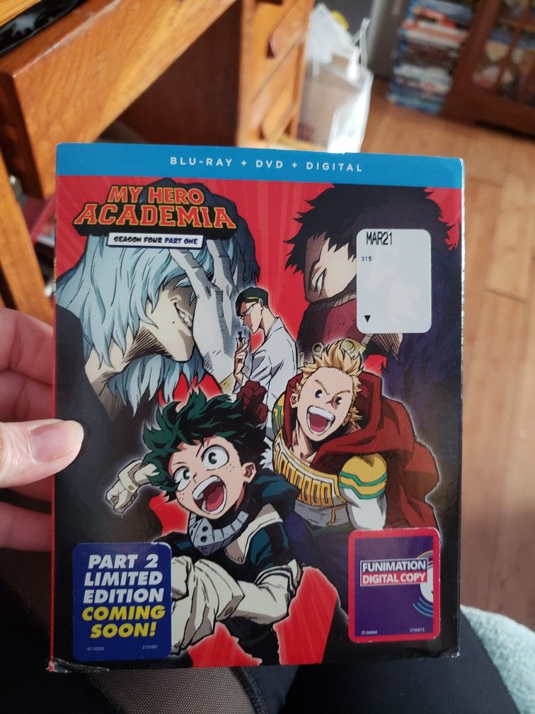 My Hero Academia Season 4 Part 1 Dvd/bluray/digital