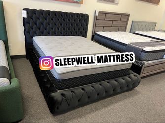 New queen bed frame with Matress