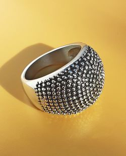 Stainless Steel Small "Dots" Ring Size 9