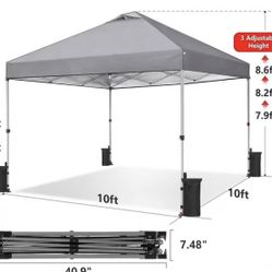 10x10 FT Heavy-Duty Pop-Up Canopy Tent –
