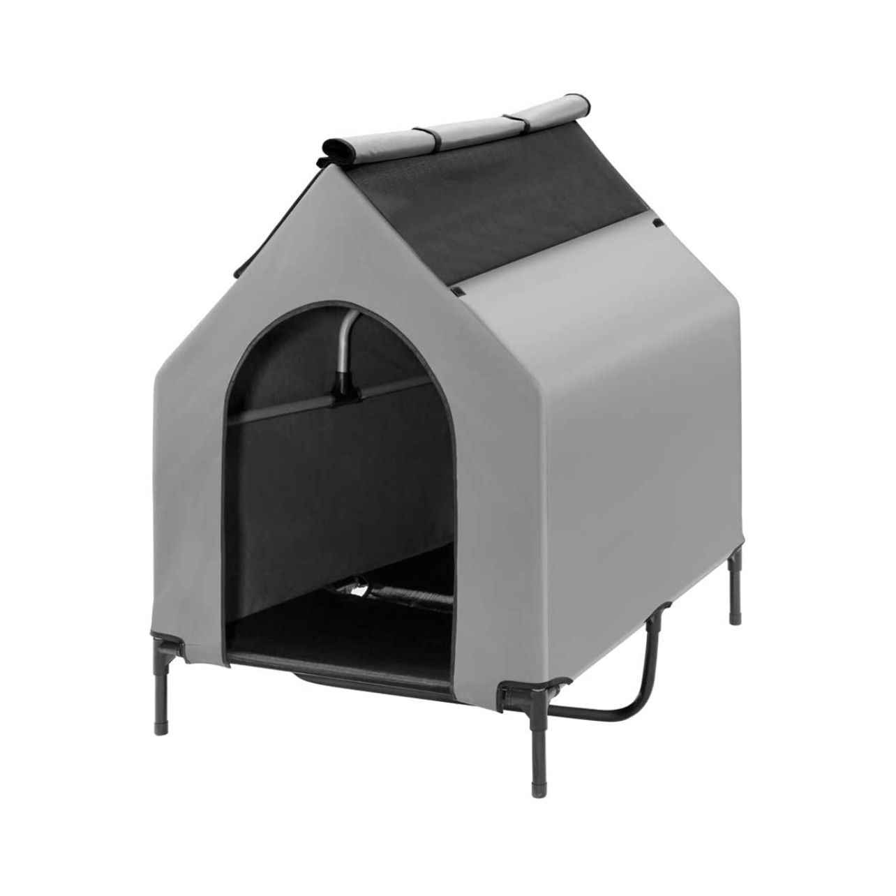 Elevated Dog House, W/ Textilene 2x1 Bed & 1x1 Window, W/ Extra Carrying Bag