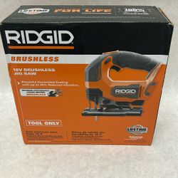 Rigid 18 V brushless jigsaw tool only new inbox model R86344B