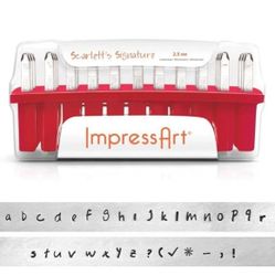 (NEW) Impress Art Scarlett's Signature Lowercase Metal Stamps 
