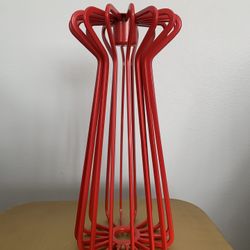 Single Ikea of Sweden red metal Trådig candleholder By Ehlen Johansson design from The 90s
