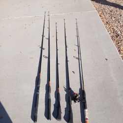 Lot Of (5) Ugly STIK fishing Poles* 5-7ft*