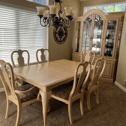 Dining Table, Chairs, Buffet/Hutch