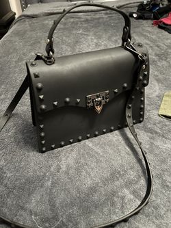 Matte Black Studded Crossbody