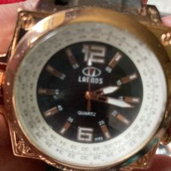 MENS LANNDS BLACK WRISTWATCH