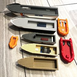 LEGO City Large Coast Guard Patrol Boat Hull + Medium Size Boat + 3 Small Boats