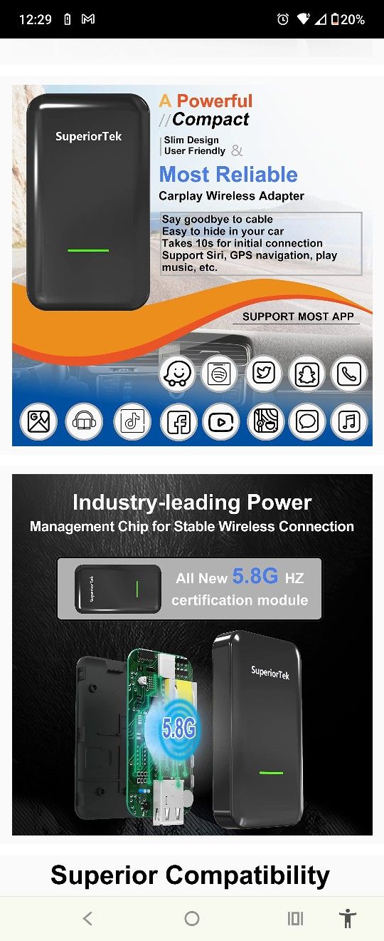Car Play Wireless Receiver