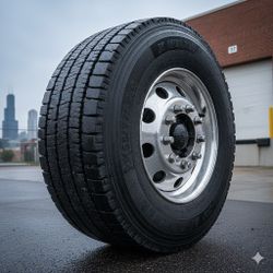 295/75R24.5 Tire and Rim - Good Condition Spare