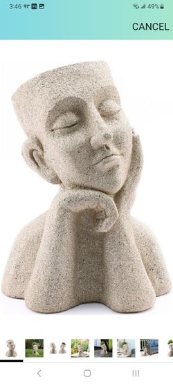 LuxenHome Succulent Plant Pots, Indoor Outdoor Planter.