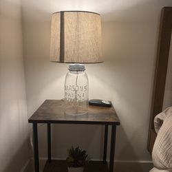 Mason Jar Table-side Lamp 