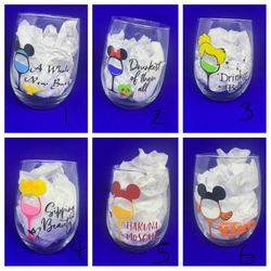 Stemless wine glasses personalized