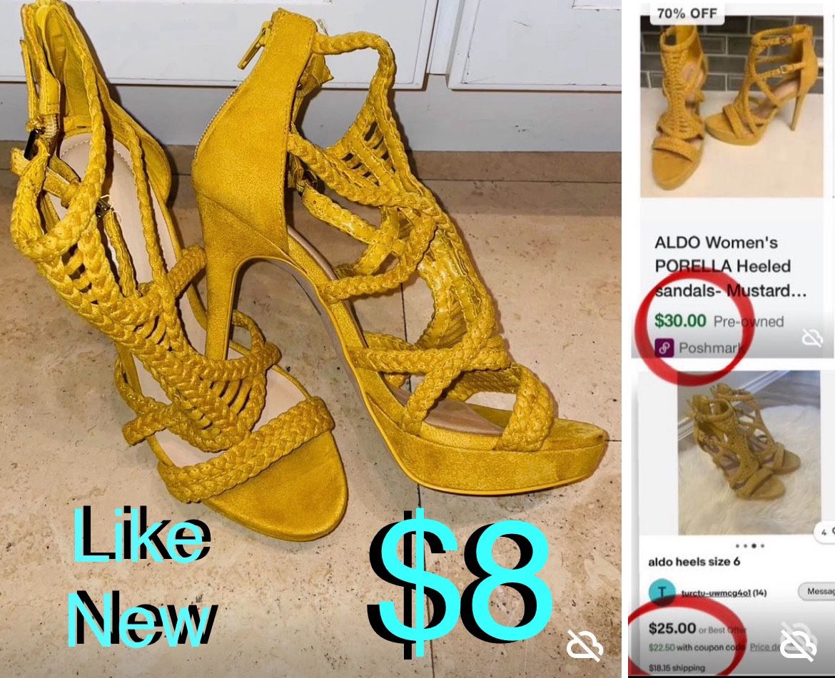 $8 Like New Beautiful Summer Heels sandals mint condition size 8